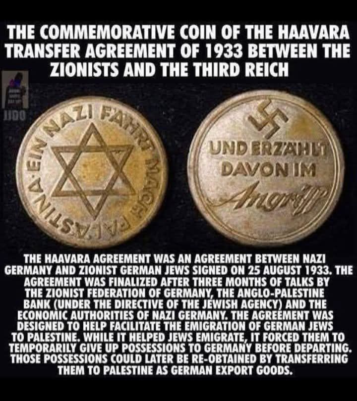 Haavara agreement signed between Nazi Germany and Zionist organizations